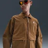 Nike Summit Acg Long Sleeve Collared Overshirt In Brown