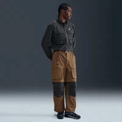 Nike Men's  Acg "smith Summit" Zip Cargo Pants In Brown