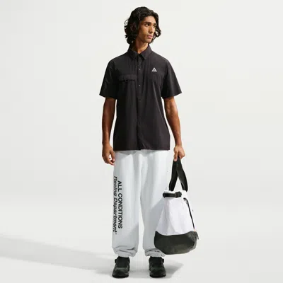 Nike Acg Tuff Fleece Logo-print Track Pants In White