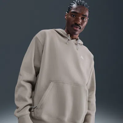 Nike Men's  Acg "tuff Fleece" Pullover Hoodie In Gray