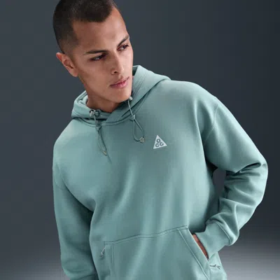 Nike Men's  Acg "tuff Fleece" Pullover Hoodie In Green