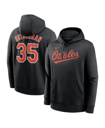 Nike Men's Adley Rutschman Black Baltimore Orioles Player Name Number Club Pullover Hoodie