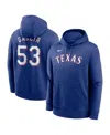 Nike Men's Adolis Garcia Royal Texas Rangers Player Name & Number Club Pullover Hoodie In Royal
