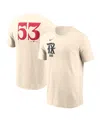 Nike Men's Adolis Garciaâ Natural Texas Rangers City Connect Fuse Name Number T-shirt In Neutral