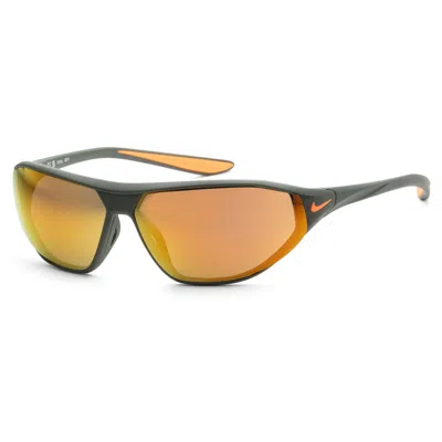 Nike Men's Aero Swift 65mm Matte Cargo Khaki Sunglasses Dq0993-325 In Brown