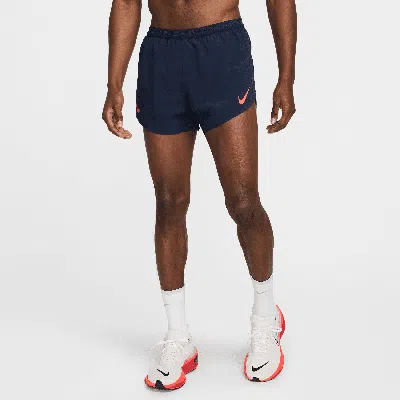 Nike Men's Aeroswift Dri-fit Adv 4" Brief-lined Running Shorts In Blue