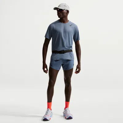 Nike Men's Aeroswift Dri-fit Adv 4" Brief-lined Running Shorts In Gray