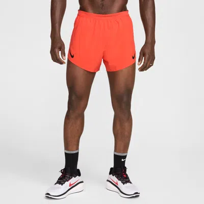 Nike Men's Aeroswift Dri-fit Adv 4" Brief-lined Running Shorts In Red