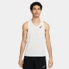 Nike Men's Aeroswift Dri-fit Adv Running Tank Top In White/black