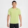 Nike Dri-fit Rise 365 Running Breathable Quick Dry Casual Sports Short Sleeve Fluorescence Yellow