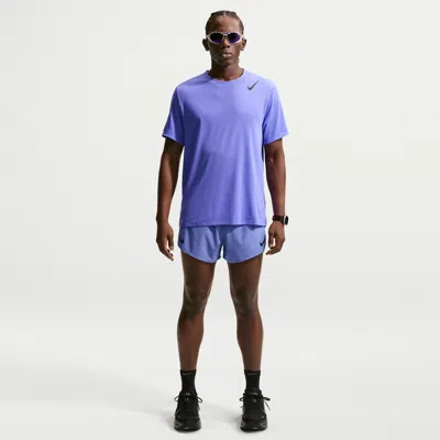 Nike Men's Aeroswift Dri-fit Adv 4" Brief-lined Running Shorts In Blue