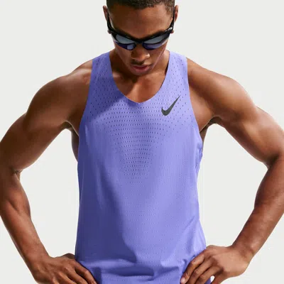 Nike Men's Aeroswift Dri-fit Adv Running Singlet In Purple