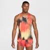 Nike Men's Aeroswift Elite Entry Dri-fit Adv Running Tank Top In Yellow