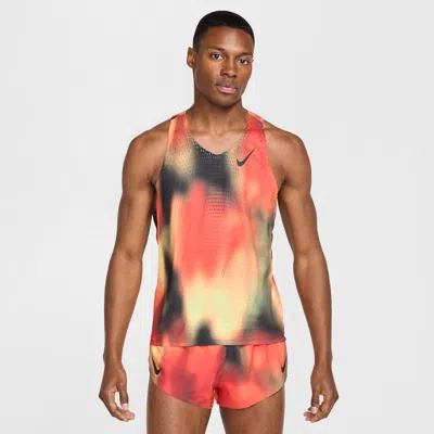 Nike Men's Aeroswift Elite Entry Dri-fit Adv Running Tank Top In Yellow