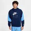 Nike Men's Air Fleece Pullover Hoodie In Blue