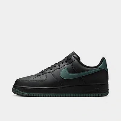 Nike Men's Air Force 1 '07 Casual Shoes In Black/vintage Green