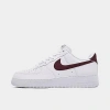 Nike Men's Air Force 1 '07 Casual Shoes In White/white/burgundy Crush