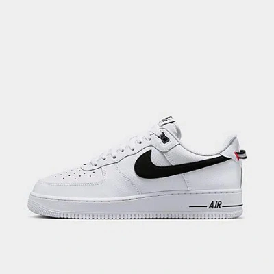 Nike Men's Air Force 1 '07 Lv8 Casual Shoes In White/black/bright Crimson