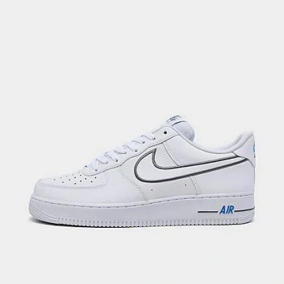 Nike Men's Air Force 1 '07 Se Casual Shoes In White/cool Grey/light Photo Blue