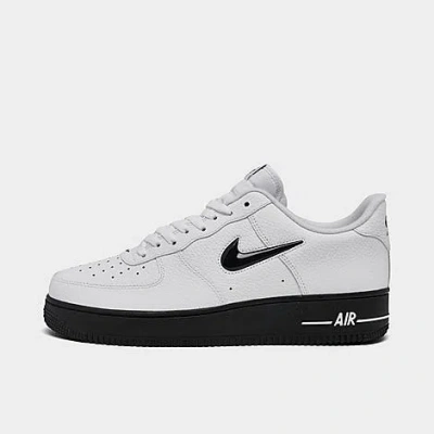Nike Men's Air Force 1 Low Jewel Casual Shoes In White/black