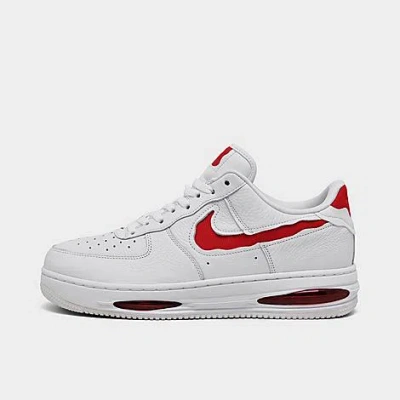 Nike Men's Air Force 1 Low Evo Casual Shoes In White/university Red/summit White