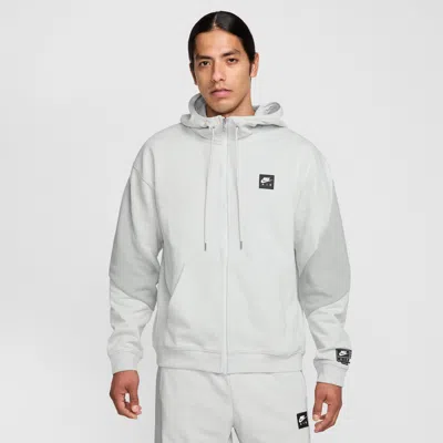 Nike Men's Air Full-zip Fleece Hoodie In Photon Dust/light Grey/royal