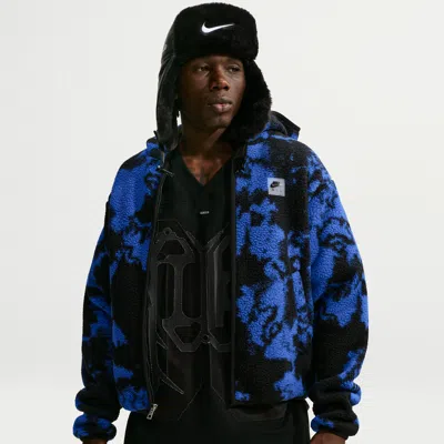 Nike Men's Air High-pile Fleece Full-zip Jacket In Blue