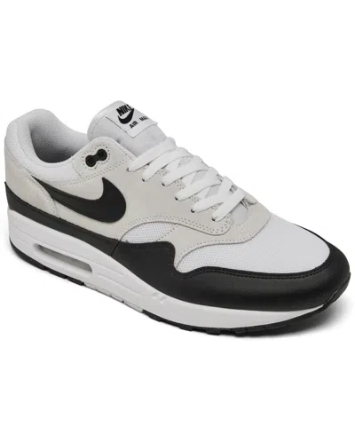 Nike Men's Air Max 1 Casual Sneakers From Finish Line In White,black