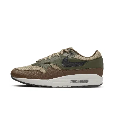Nike Men's Air Max 1 Essential Premium Casual Sneakers From Finish Line In Neutral Olive/cargo Khaki/cacao Wow/black