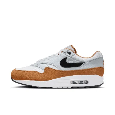 Nike Men's Air Max 1 Shoes In White  Black Monarch  & Pure Platinum