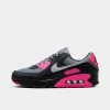 Nike Men's Air Max 90 Casual Shoes In Cool Grey/hyper Pink/black/wolf Grey