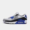 Nike Men's Air Max 90 Casual Shoes In White/light Smoke Grey/hyper Royal/black