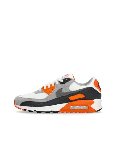 NIKE MEN'S AIR MAX 90 SUMMIT WHITE/SMOKE GREY/SAFETY ORANGE LOW SHOES