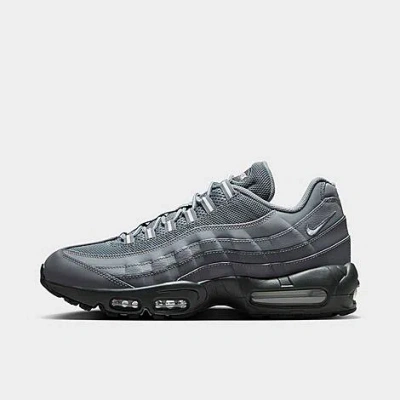 Nike Men's Air Max 95 Casual Shoes Size 11.0 Nylon In Dark Grey/white/anthracite/cool Grey