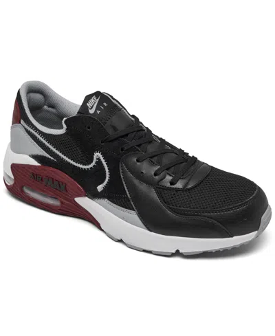 Nike Men's Air Max Excee Casual Sneakers From Finish Line In Black,wolf Gray,team Red