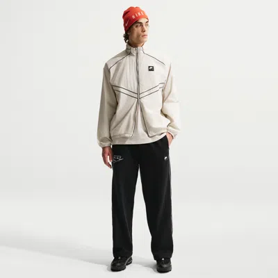 Nike Men's Air Open-hem Fleece Pants In Black