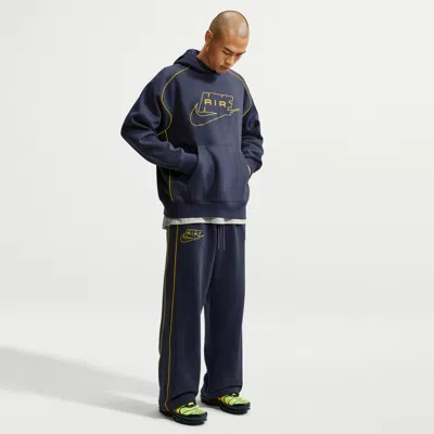 Nike Men's Air Open-hem Fleece Pants In Grey