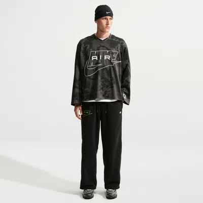 Nike Men's Air Polartecâ® Therma-fit Open-hem Pants In Black