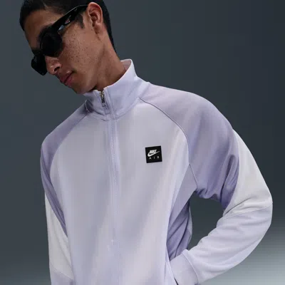 Nike Men's Air Poly-knit Full-zip Jacket In Purple