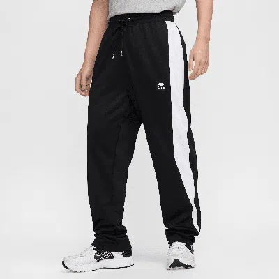 Nike Men's Air Poly-knit Track Pants In Black/white/white