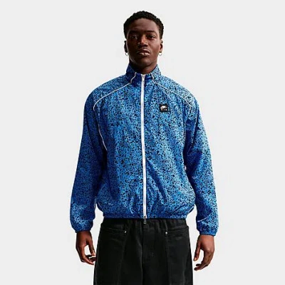 Nike Men's Air Safari Print Woven Jacket In Blue