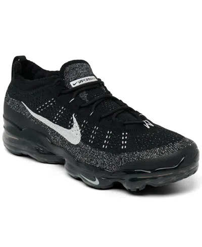 Nike Men's Air Vapormax 2023 Fly Knit Running Sneakers From Finish Line In Black,white