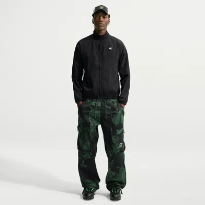 Nike Men's Air Woven All-over Print Cargo Pants In Gray
