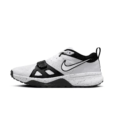Nike Men's Air Zoom Diamond Elite Turf Baseball Shoes In White/black/volt