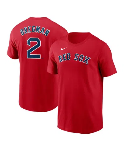 Nike Men's Alex Bregman Red Boston Red Sox Fuse Name Number T-shirt