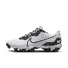 Nike Men's Alpha Huarache 4 Keystone Baseball Cleats In White/black