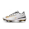Nike Men's Alpha Huarache Elite 4 Low Baseball Cleats In White
