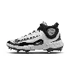 Nike Men's Alpha Huarache Elite 4 Mid Baseball Cleats In White