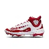 Nike Men's Alpha Huarache Elite 4 Low Baseball Cleats In White