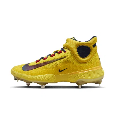 Nike Men's Alpha Huarache Elite 4 Mid "ronald Acuña Jr." Baseball Cleats In Yellow